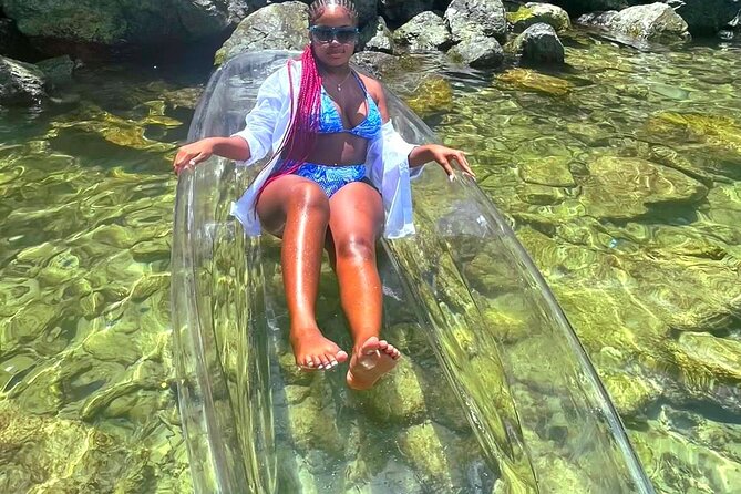 Clear Kayaking in Tobago - Passing the Coco Reef rocks and heading toward Pig